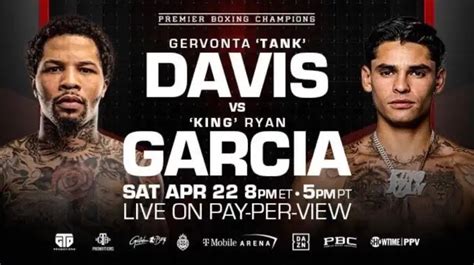 Apr 18, 2023 ... The 136-pound fight between Gervonta Davis (28-0, 26 KOs) and Ryan Garcia (23-0, 19 KOs) is simply a fascinating pairing of two hot, young ...